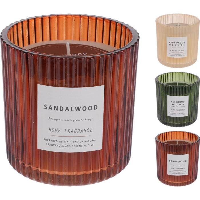 VASO VETRO CON CANDELA 9CM 3 A